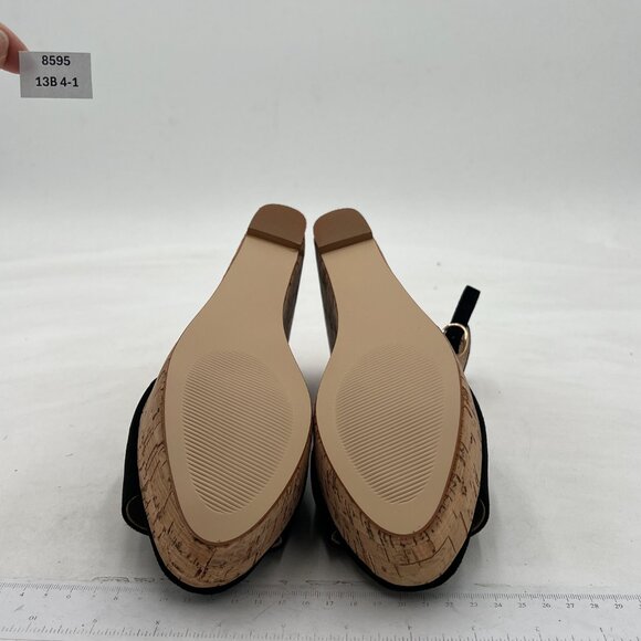 FOWT  Wedge Platform Pumps Peep Open Toe Ankle Strap Slingback Backstrap High He - Picture 6 of 7